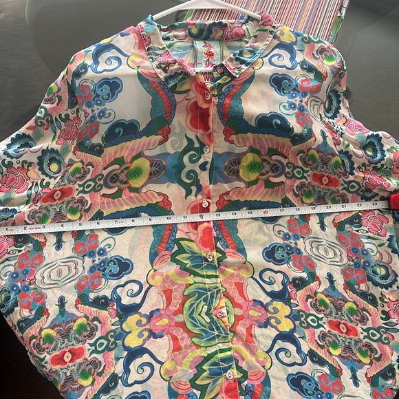 Johnny Was Multicolor Patterned Blouse - Picture 6 of 8